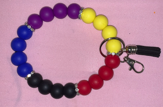Colorful keychain wristlet